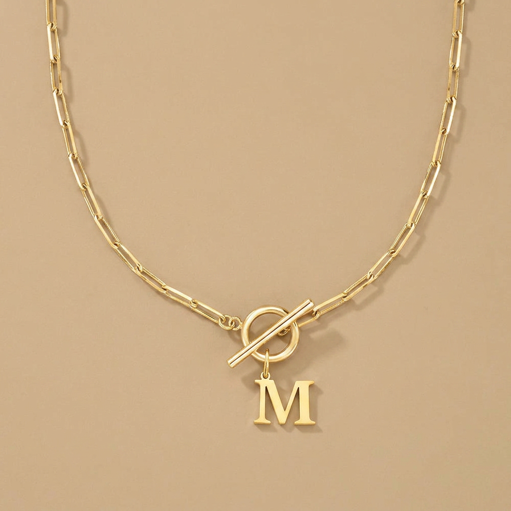 Necklace with Initial Pendant