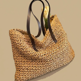 Tote Bag with Woven Texture