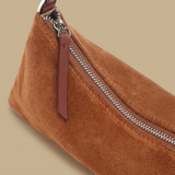 Shoulder Bag with Suede Finish