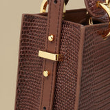 Shoulder Bag with Textured Leather
