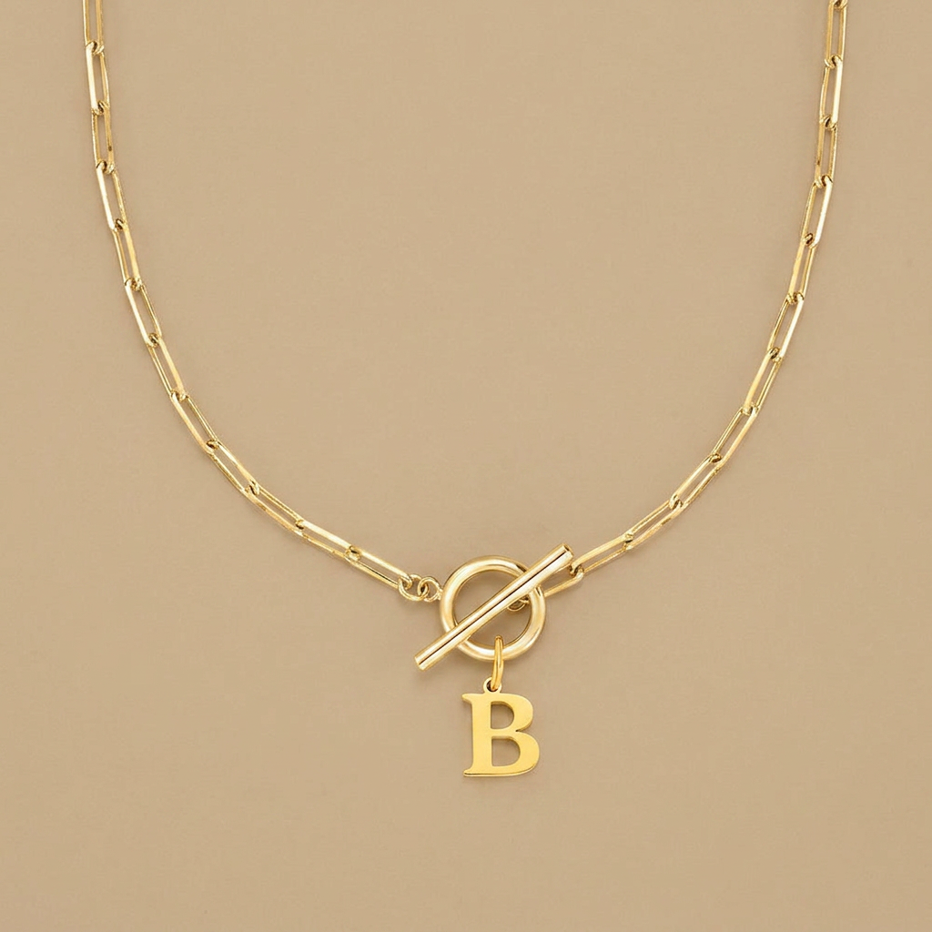 Necklace with Initial Pendant