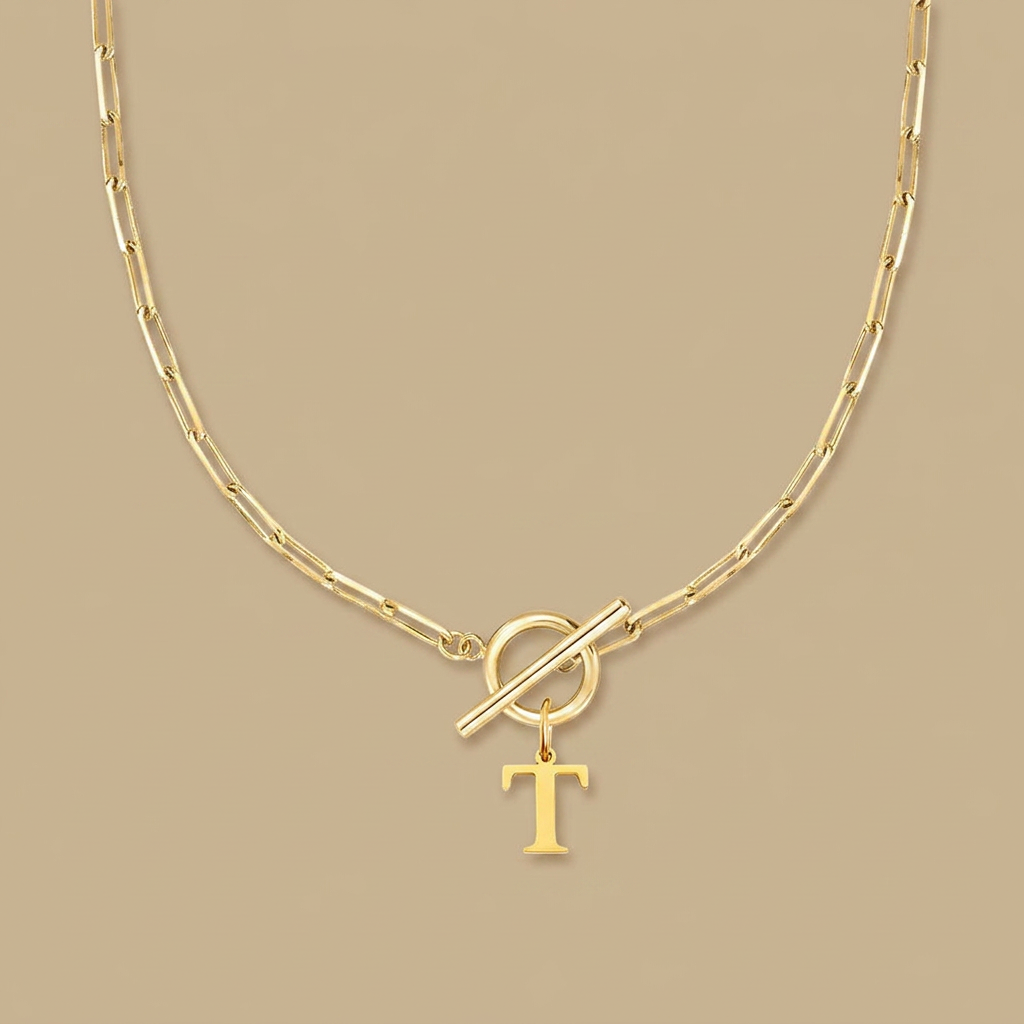 Necklace with Initial Pendant