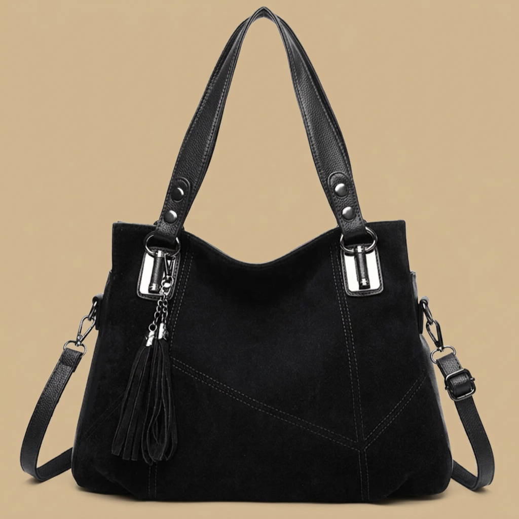 Shoulder Bag with Polished Hardware