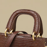 Shoulder Bag with Textured Leather