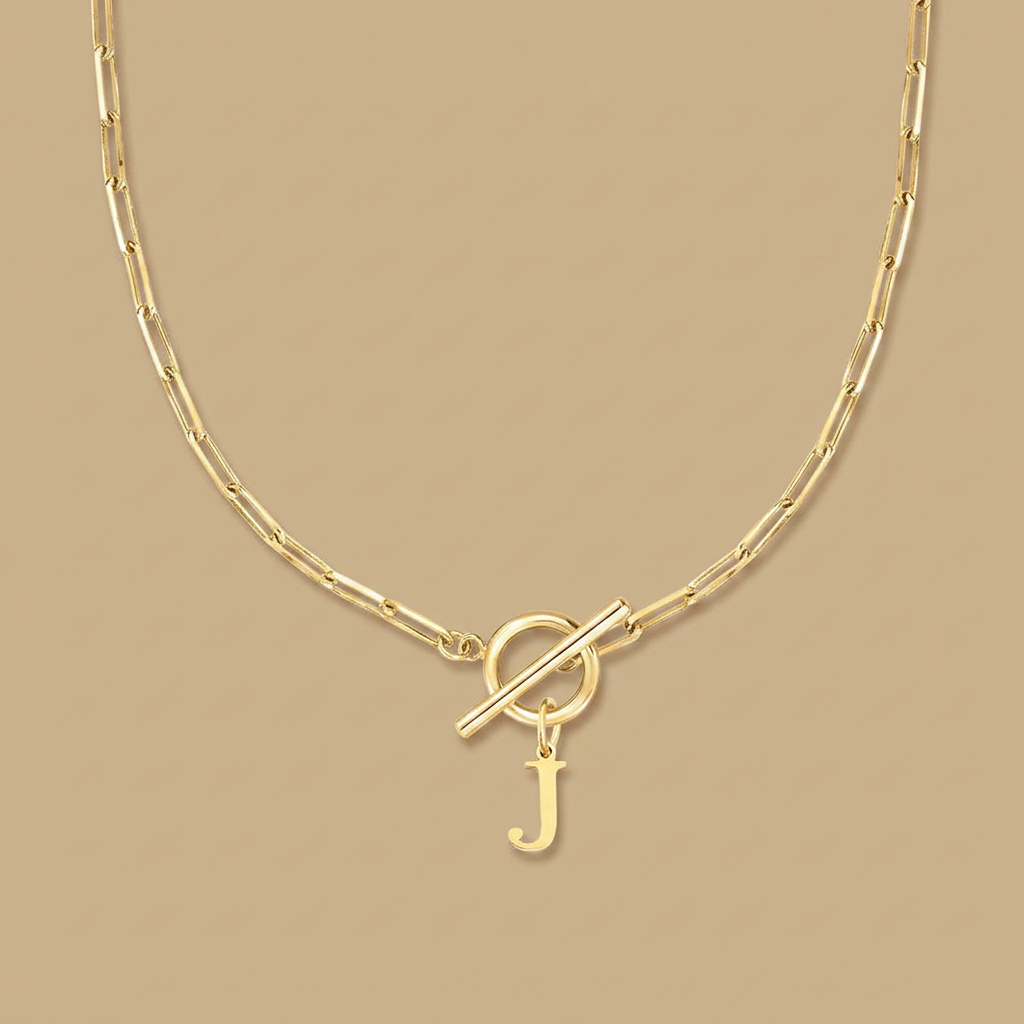 Necklace with Initial Pendant
