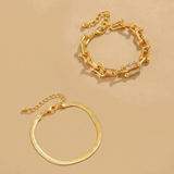 Bracelet Set with Chain Lock