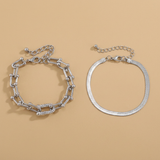 Bracelet Set with Chain Lock