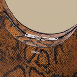 Clutch Bag with Snake Texture