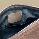 Tote Bag with Suede Finish