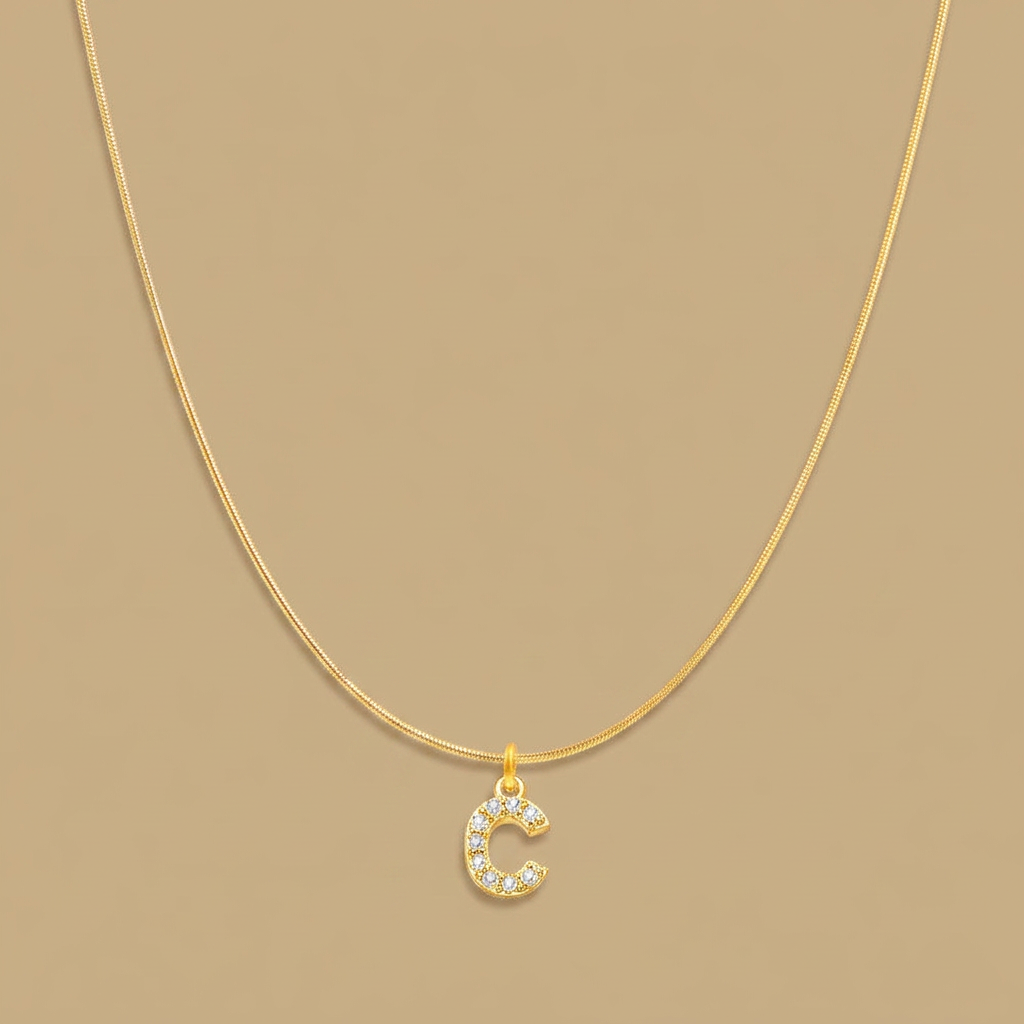 Necklace with Snake Chain Pendant