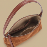Shoulder Bag with Suede Finish