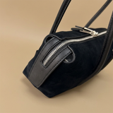 Shoulder Bag with Double Zipper
