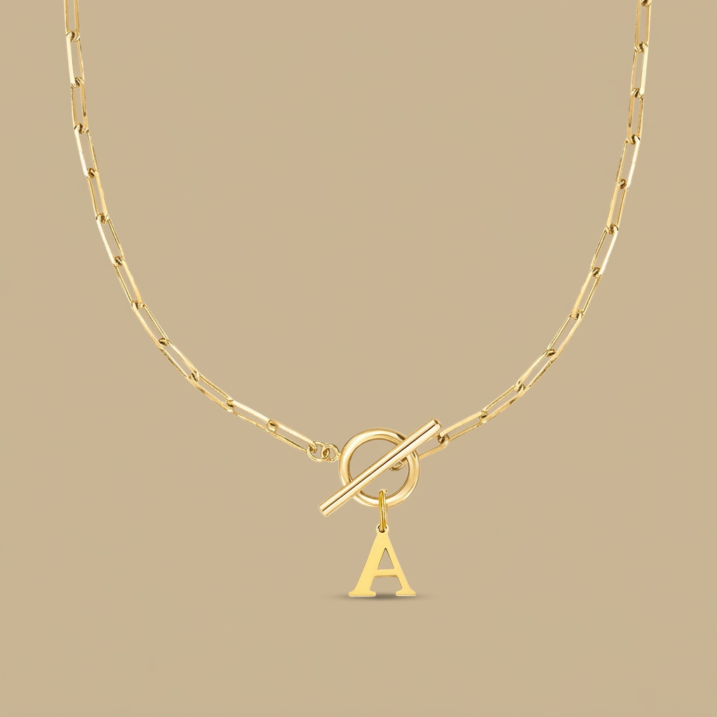 Necklace with Initial Pendant