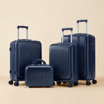 2-Piece Front-Opening Carry-On Set with Cosmetic Case