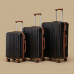 Two-Tone 3-Piece Spinner Luggage Set with TSA Lock