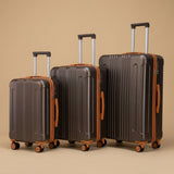 Two-Tone 3-Piece Spinner Luggage Set with TSA Lock
