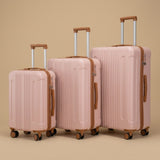 Two-Tone 3-Piece Spinner Luggage Set with TSA Lock