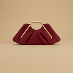 Womens Retro-Style Framed Pleated Cloud Bag