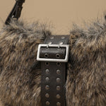 Plush Underarm Bag Single-shoulder And Crossbody Style