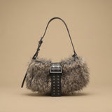 Plush Underarm Bag Single-shoulder And Crossbody Style