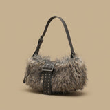 Plush Underarm Bag Single-shoulder And Crossbody Style