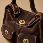 Retro Minimalist Versatile Womens Commuter Shoulder Bag With Multiple Pockets