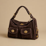 Retro Minimalist Versatile Womens Commuter Shoulder Bag With Multiple Pockets