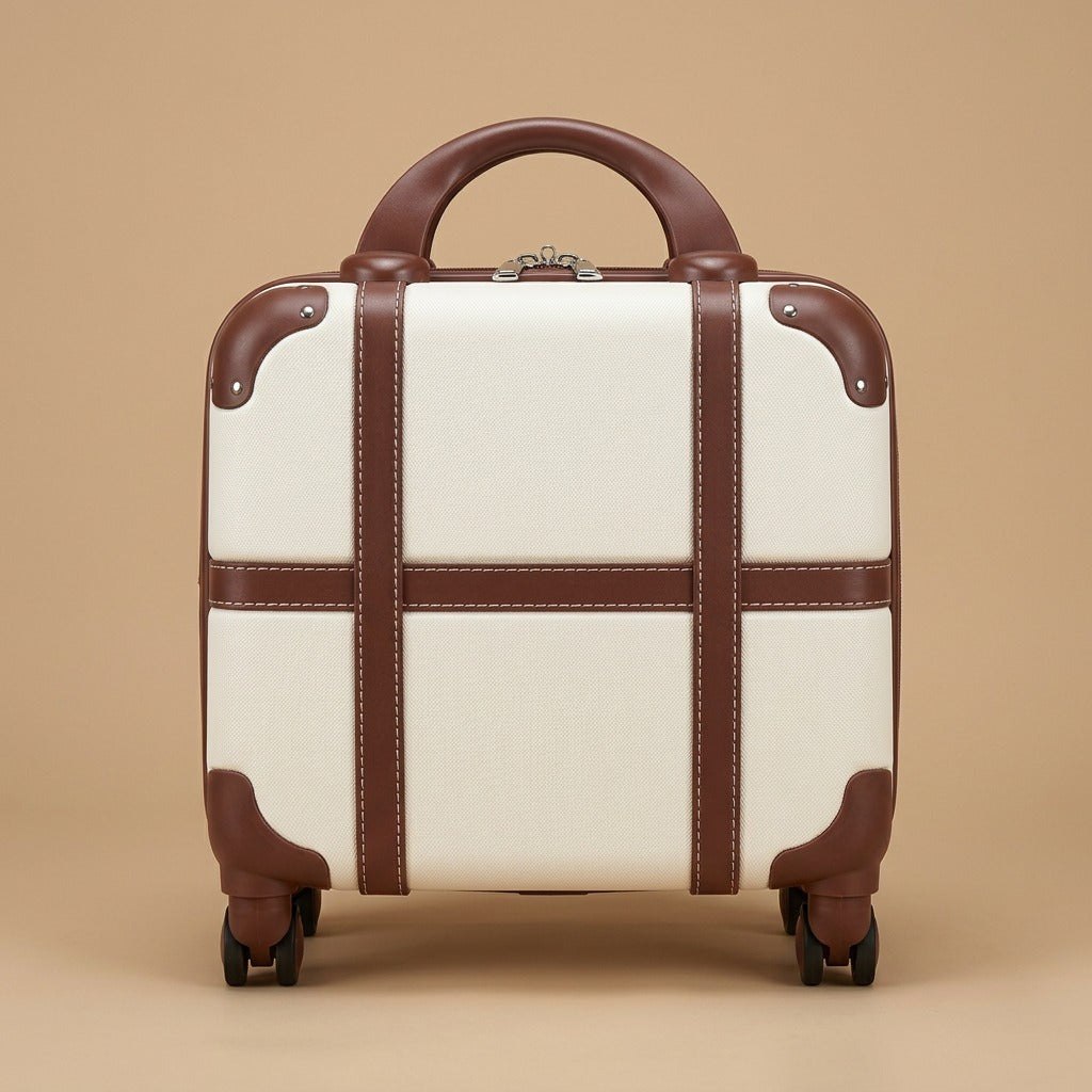 Vintage 4-Piece Luggage Set with Cosmetic Case