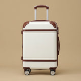 Vintage 4-Piece Luggage Set with Cosmetic Case