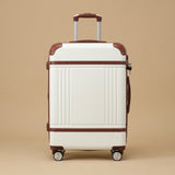 Vintage 4-Piece Luggage Set with Cosmetic Case