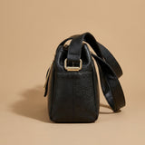 Retro Metal Buckle Soft Leather Handbag With A Simple Bag