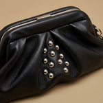 Pleated Dumpling Bag Rivet Chain Shoulder Messenger Bag