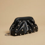 Pleated Dumpling Bag Rivet Chain Shoulder Messenger Bag