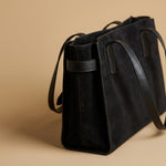 Vintage Suede Patchwork Large Shoulder Tote Bag