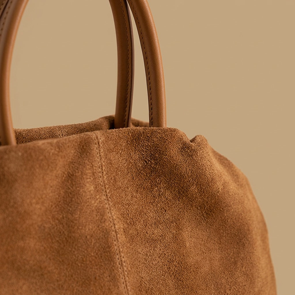 Matte Cowhide Premium Retro-style Commuter Tote Bag
