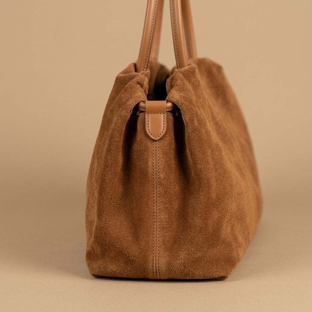 Matte Cowhide Premium Retro-style Commuter Tote Bag