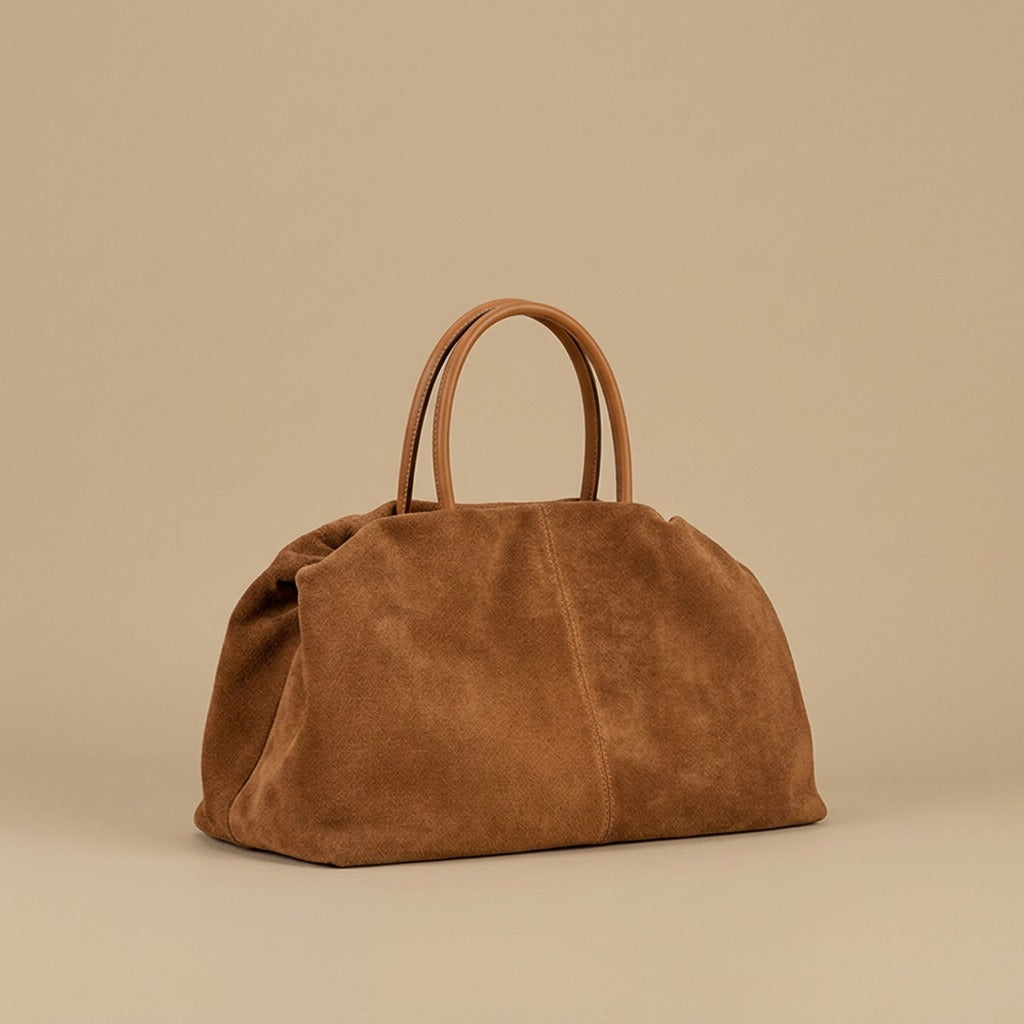 Matte Cowhide Premium Retro-style Commuter Tote Bag