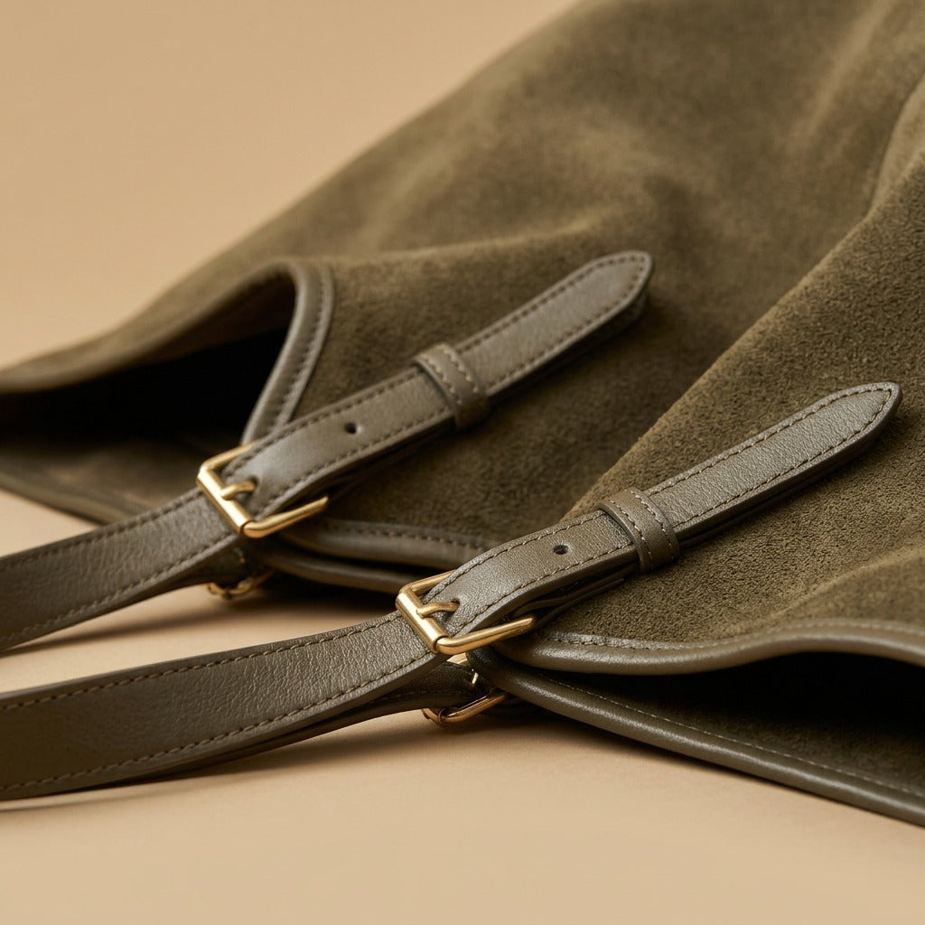 Casual Commuter Large-Capacity Suede Crossbody Bag