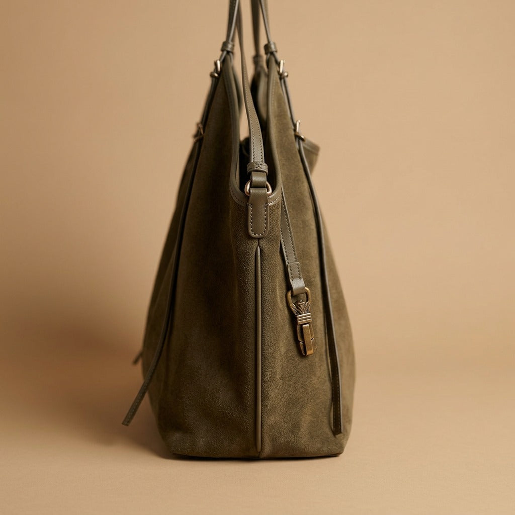 Casual Commuter Large-Capacity Suede Crossbody Bag