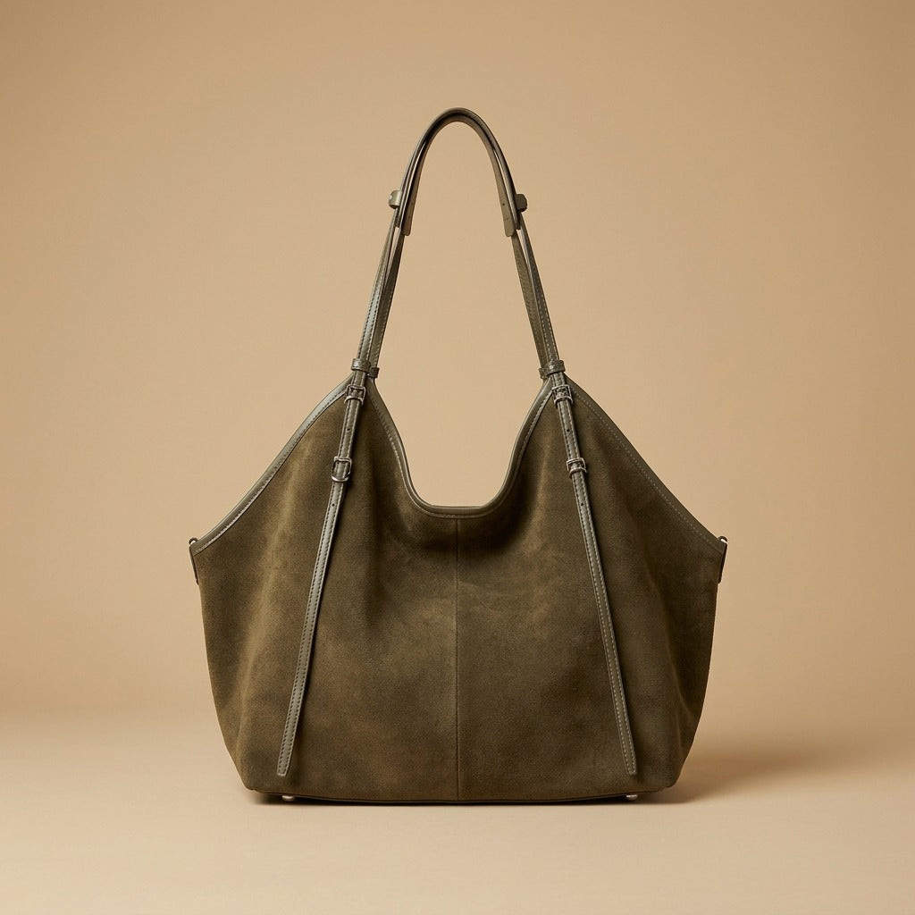 Casual Commuter Large-Capacity Suede Crossbody Bag