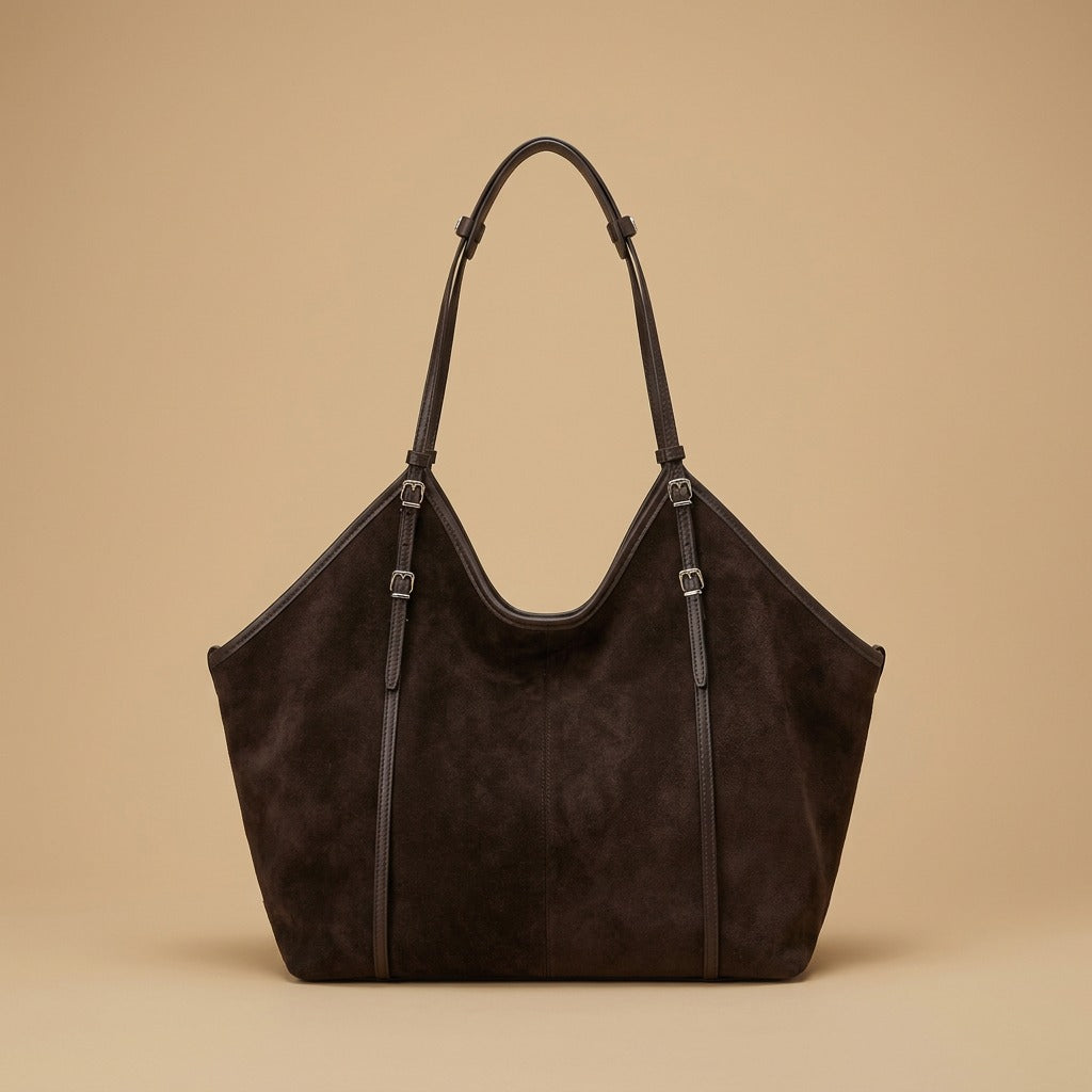 Casual Commuter Large-Capacity Suede Crossbody Bag