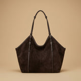Casual Commuter Large-Capacity Suede Crossbody Bag