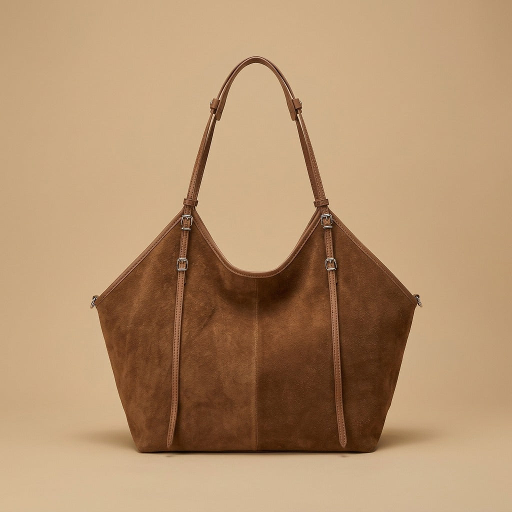 Casual Commuter Large-Capacity Suede Crossbody Bag