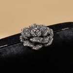 New Diamond Decoration Evening Bag PU Flannel Clutch Bag Chain Satchel Banquet Dress Bag Party Evening Gift Bag Evening Bag