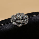 New Diamond Decoration Evening Bag PU Flannel Clutch Bag Chain Satchel Banquet Dress Bag Party Evening Gift Bag Evening Bag