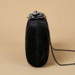 New Diamond Decoration Evening Bag PU Flannel Clutch Bag Chain Satchel Banquet Dress Bag Party Evening Gift Bag Evening Bag