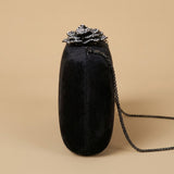 New Diamond Decoration Evening Bag PU Flannel Clutch Bag Chain Satchel Banquet Dress Bag Party Evening Gift Bag Evening Bag