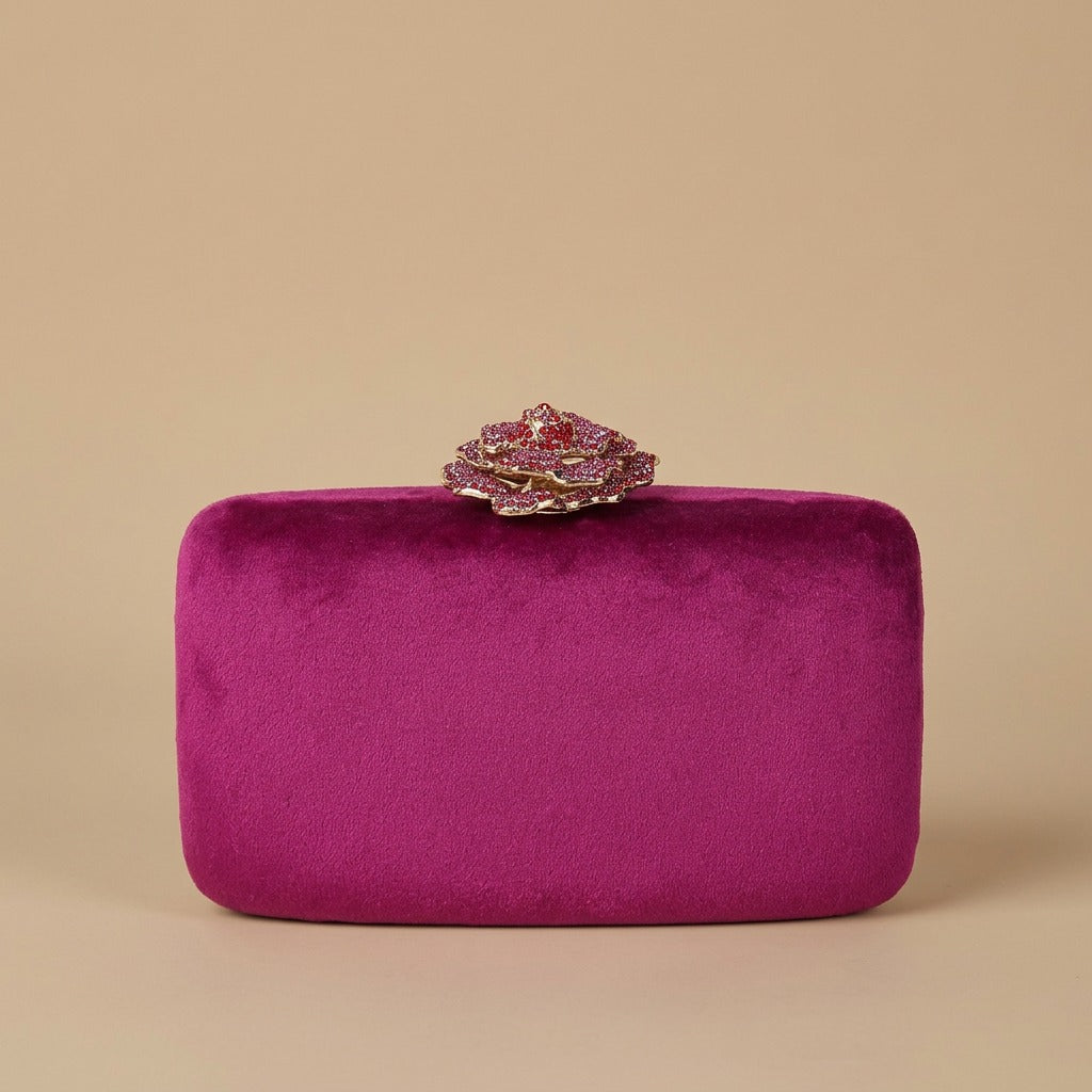 New Diamond Decoration Evening Bag PU Flannel Clutch Bag Chain Satchel Banquet Dress Bag Party Evening Gift Bag Evening Bag