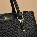 Woven Texture Three-piece Set Large Capacity One Shoulder Combination Bags