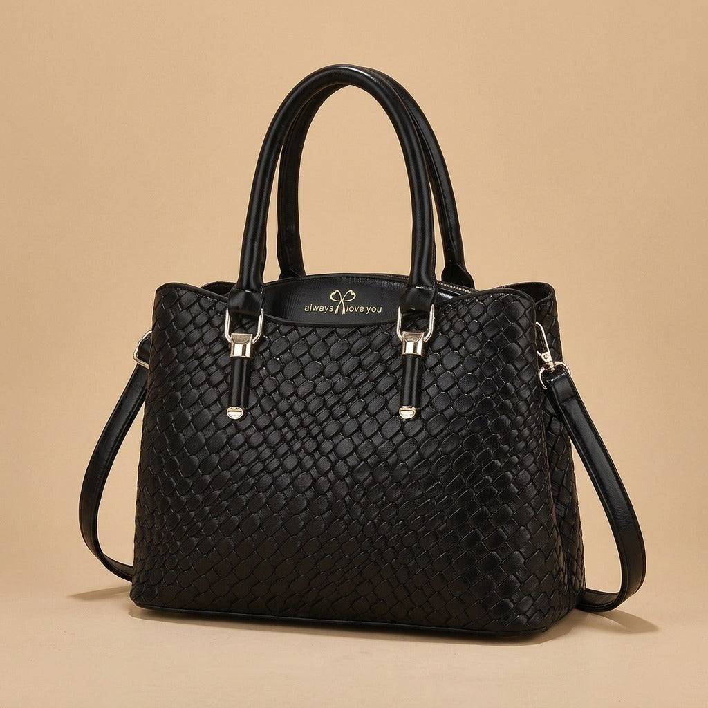 Woven Texture Three-piece Set Large Capacity One Shoulder Combination Bags